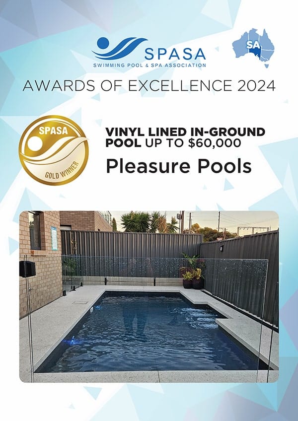 Gold winner - Vinyl lined in-ground pool up to $60,000