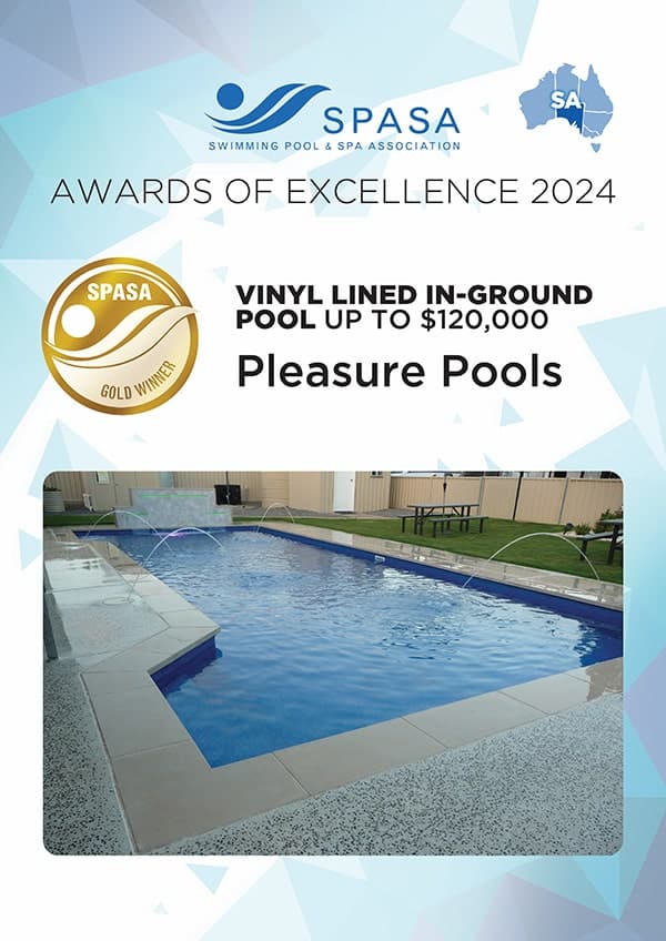 Vinyl lined in-ground pool up to $120,000